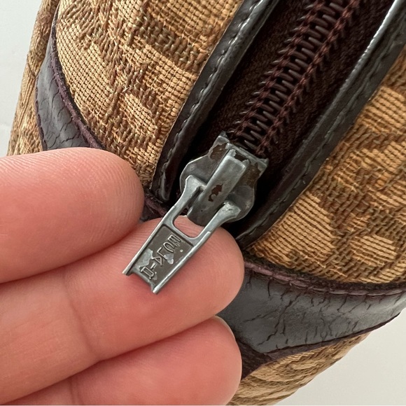 1970s Christian Dior Brown oblique Diorissimo Boston Trotter bag canvas leather - Picture 10 of 16